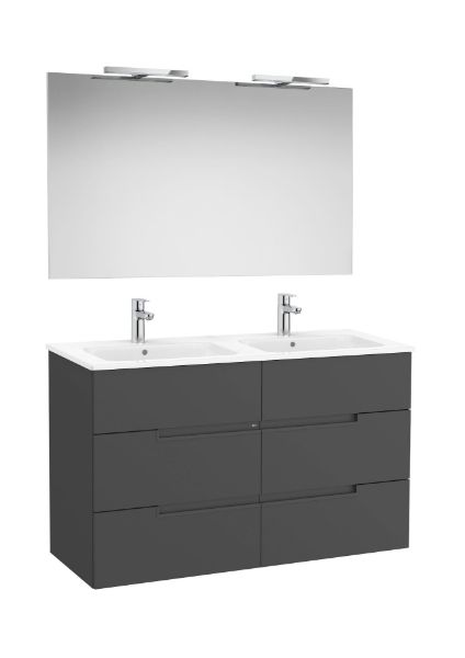 PACK, MUEBLE LAVABO Y ESPEJO, MOD VICTORIA-N V 2024 6  CJ  ACAB ONIX Y LAVABO DOBLE MED 1200X460 A852114531