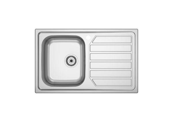 FREGADERO GLASGOW E-80-ED 1 CUBETA CON ESCURRIDOR A LA DCH ACERO INOX A873801C01